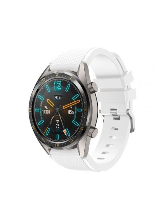 Twill Texture Strap 22mm Amazfit Bip 6 46mm White