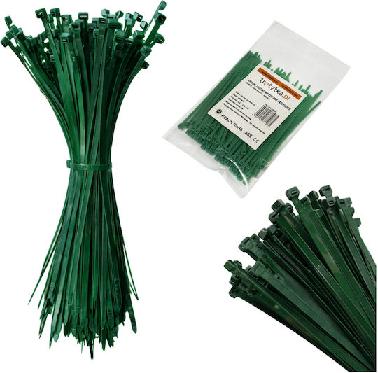 Tretytka Plastik Kabelbinder 100mmx2.5mm in Grün Farbe (1 Stück)