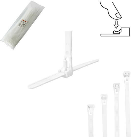 Tretytka Legătură Cablu Din Plastic 400mmx7.4mm În Culoare Albă 1 Buc