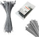 Tretytka Plastik Kabelbinder 100mmx2.5mm in Grau Farbe (1Stück)