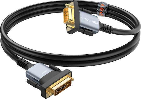 Linq Cable Adapter Video Dvi To Vga 1.8m Full Hd 1080p Resolution Black