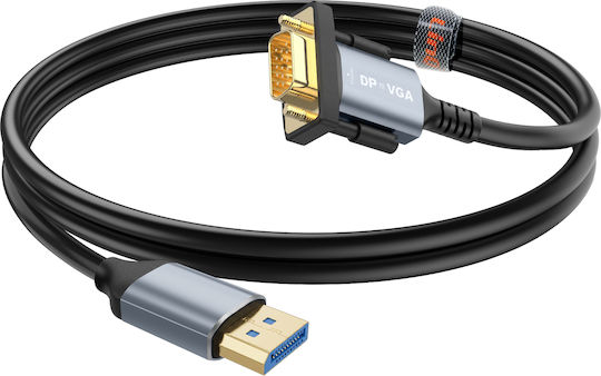 Linq Cable Adapter Video Displayport To Vga 1.8m Resolution Full Hd 1080p 60hz Black