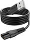 Linq Ladekabel Elektrischer Rasierer Oneblade Usb Zu 2-polig 1m 5v Schwarzes