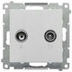 Simon 55 R-tv Antenna Jack End Separated Module 1x Input 5862 Mhz Aluminum Mat Tak.01/143