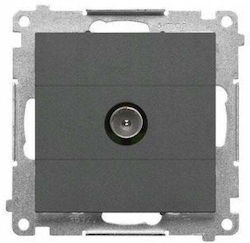 Simon 55 Single Tv Antenna Socket Modul Individual Installations Graphite Mat Tak1.01/116