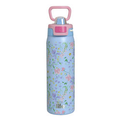 Ecolife Recycelbare Thermosflasche Rostfreier Stahl BPA-frei 650ml Springtime mit Stroh Ecolife Recycelbare Thermosflasche Rostfreier Stahl BPA-frei 650ml Springtime mit Stroh