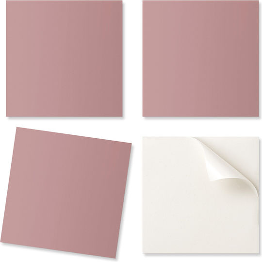 Set Vinyl Kacheln Dekoration Küche Oder Bad Rosa 4x50x50 cm