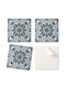 Set Vinyl Kacheln Blumenmuster Blätter Küche 9x30x30 cm