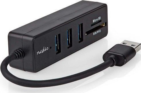 Nedis Usb-a 3.2 Gen 1 Hub 5 Ports Ultra-fast Transfer Up To 5 Gbit S Black