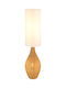 Globo Lighting Floor Lamp H125cm with Lamp Bulb Base for E27 Brown