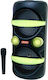 Kimiso Karaoke Speaker with Wireless Microphone and Lighting Effects QS-2052 260356 Black