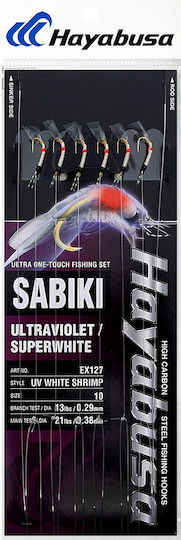 Hayabusa Hayabusa Artificial Bait Sabiki Rig Uv White Shrimp