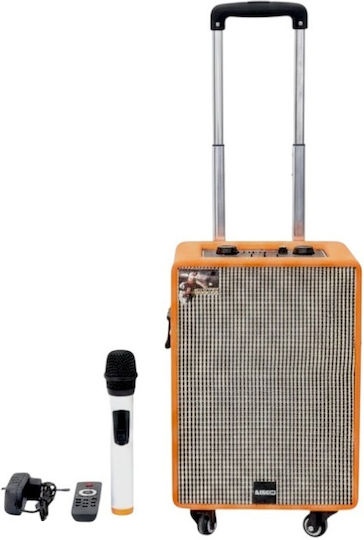 Kimiso Karaoke Speaker with Wireless Microphone and Lighting Effects QS-853 260752 Brown