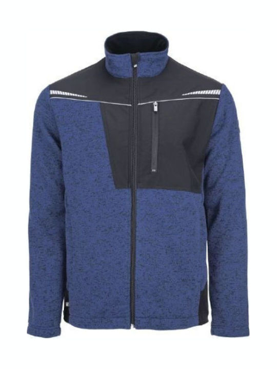 Cerva Work Fleece Reflective Blue Jacket