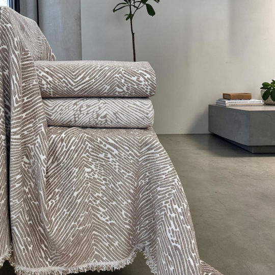 Linea Home Berre Four-Seater Sofa Throw P180xW320cm Mocha