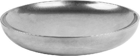 Espiel Antique Πιάτο Ρηχό Inox Γκρι με Διάμετρο 14cm 3τμχ