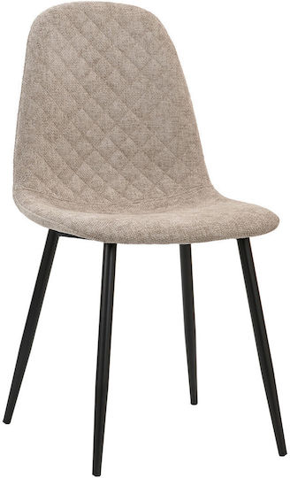 Antonella Dining Chair with Fabric Upholstery Greige 87x45.5x53cm