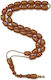 Roloi Komboloi Worry Beads with 33 Beads Made of Mastic Length 33cm Brown