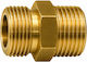 Brass Gas Nipple 3/8 Right X Left Thread 20x14 Male-Male