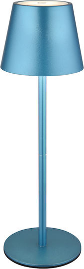 Globo Lighting Μεταλλικό Πορτατίφ LED με Μπλε Καπέλο και Βάση