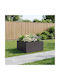 vidaXL Ghiveci De Flori Metalic Negru 60x60x40cm