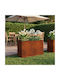 vidaXL Metallischer Blumentopf Rusty 80x30x40cm
