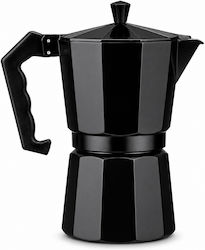 Elektrischer Espressokocher für den Herd 12 Tassen Schwarz