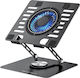 Powertech Laptop Stand for Laptop up to 17" with 1 Fan and Lighting PT-1630