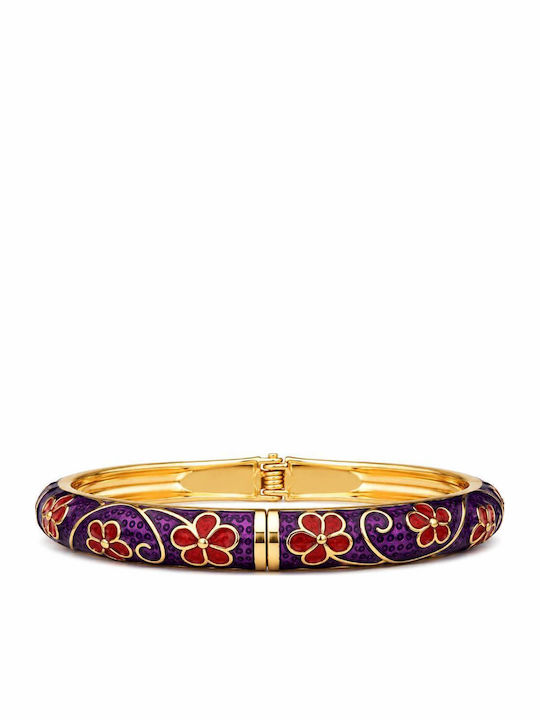 Awear Women's Handcuff Bracelet with Flower Design