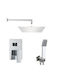 Vinci Cube Ii Built-in Mixer & Shower Head Set for Shower Silver