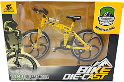Gelbes Mountain Bike Modell 1:8 Metall Guss Gelbes Mountain Bike Modell 1:8 Metall Guss
