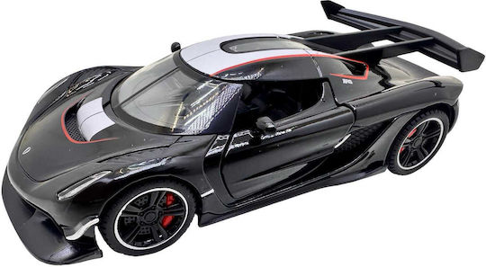 Koenigsegg Jesko Attack Negru Model De Mașină Metalică Die-cast Scara 1:32 Lumini Sunete