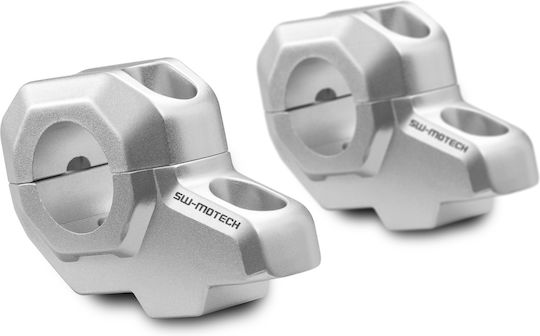 Sw-motech Handlebar Risers Barback Upper & Rear Handlebars Ø 28mm Silver