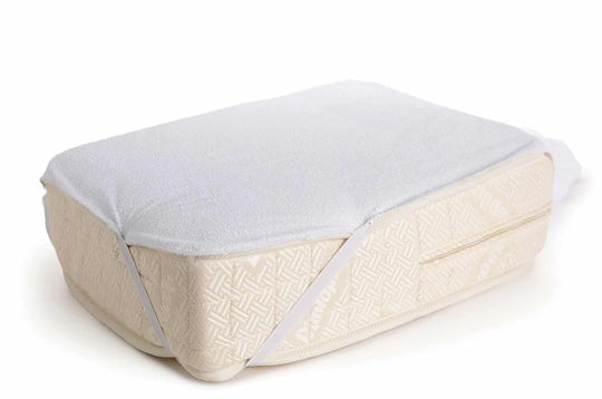 Dunlopillo Towel Waterproof Terry Towel Baby Bed Cover with Elastic Straps 70x140cm