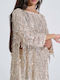 Women's Blouse with 3/4 Sleeve Silver