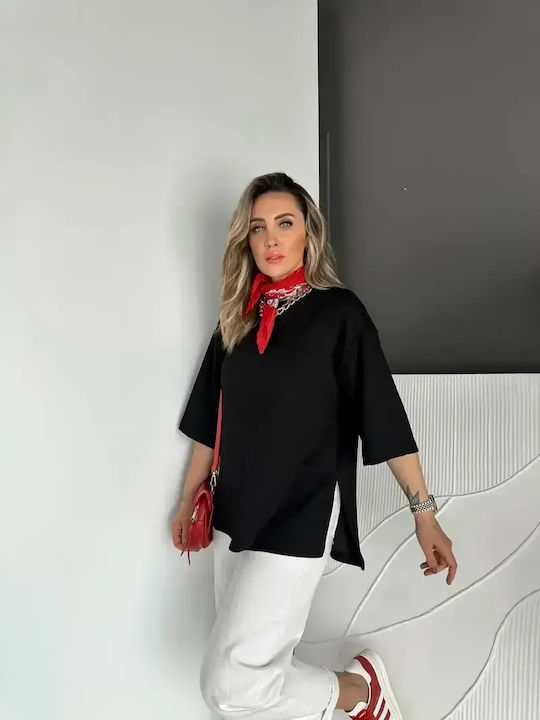 Women's Oversized Black T-shirt