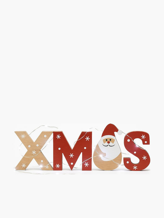 Weihnachtliche Beleuchtete Dekofigur Weiß Batterie 21,5x8,5x4cm