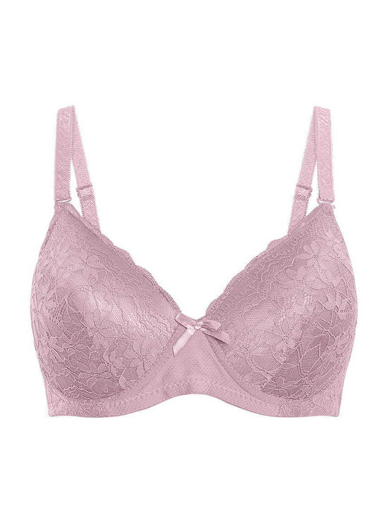 Celestino Women's Bra Solid Lace Purple