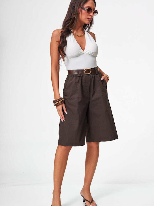 Decoro Women's Bermuda Shorts Dark Brown
