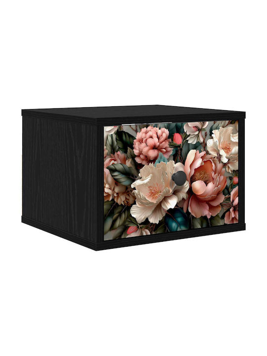 Wooden Black Bedside Table 36x33x25cm