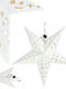 LED Paper Star With Glass Christmas Window Decoration Hanging Glass 3D