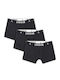 Flight Herren Boxershorts Schwarz 3er Pack