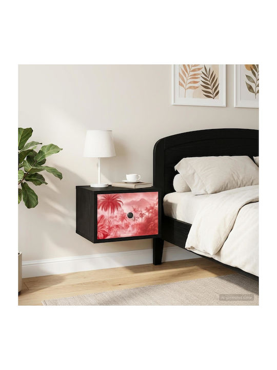 Wooden Black Bedside Table 36x33x25cm