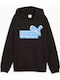 Fleece Kinder-Sweatshirt mit Kapuze und Taschen Schwarz Ess Lab