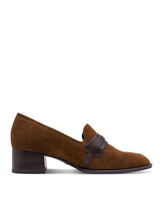 Tamaris Leder Loafer Pumps mit Chunky Absatzdic...