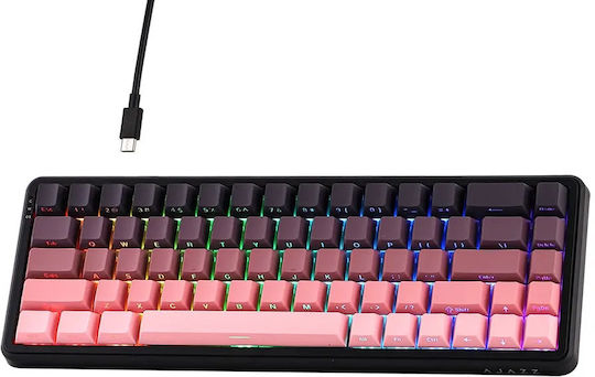 Ajazz AK680 Max Gaming Mechanical Keyboard 65% with Magnetic Switches and RGB Lighting English US Gradient Pink