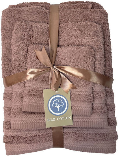 Xionoula Home Set Bath Towels 4 Pieces Aura Apple Weight 600gsm