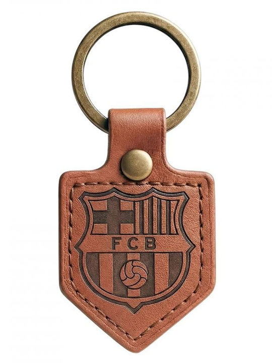 Fc Barcelona Schlüsselanhänger Original Lizenzierter Leder Anhänger Bll7061
