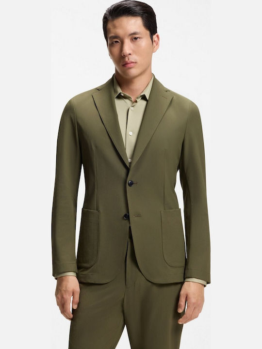 Boss Herrenanzugsjacke mit Schlank Passform Khaki