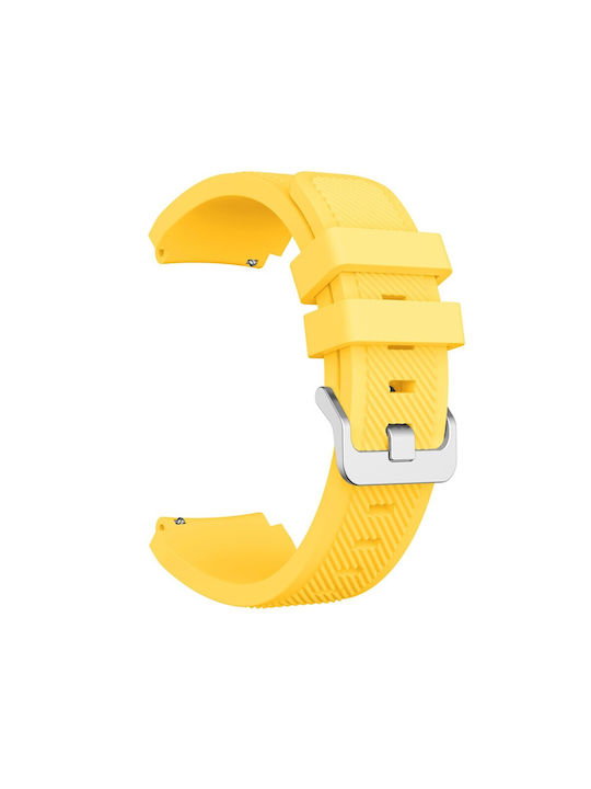 Twill Texture Silicone Strap Amazfit Bip 6 46mm Yellow